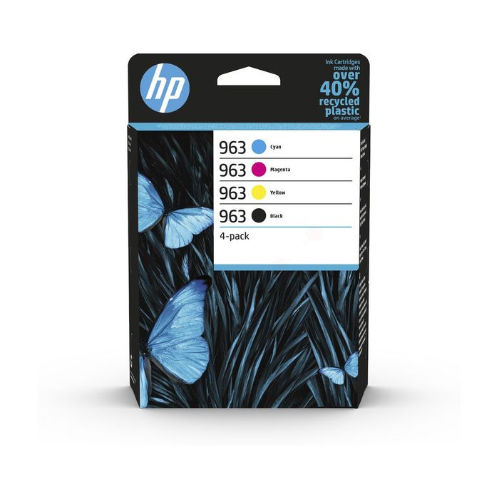 Cartouches d'origines HP 6ZC70AE / 963 - multipack 4 couleurs : noire, cyan, magenta, jaune