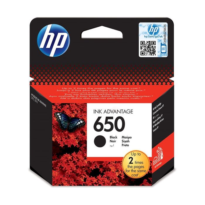 Cartouche d'origine HP CZ101AE / 650 - noire