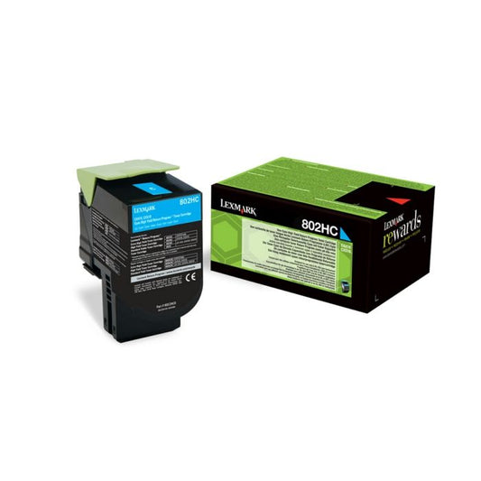 Cartouche Laser de Marque Lexmark 80C2HC0 Cyan grande Capacité (3000 pages)
