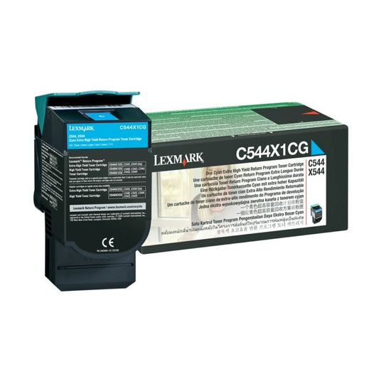 Cartouche Laser de Marque Lexmark C544X1CG Cyan Trés Haute Capacité  (4 000 pages)