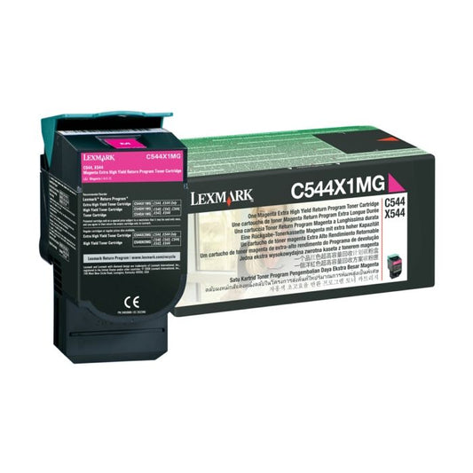 Cartouche Laser de Marque Lexmark C544X1MG Magenta Trés Haute Capacité (4 000 pages)