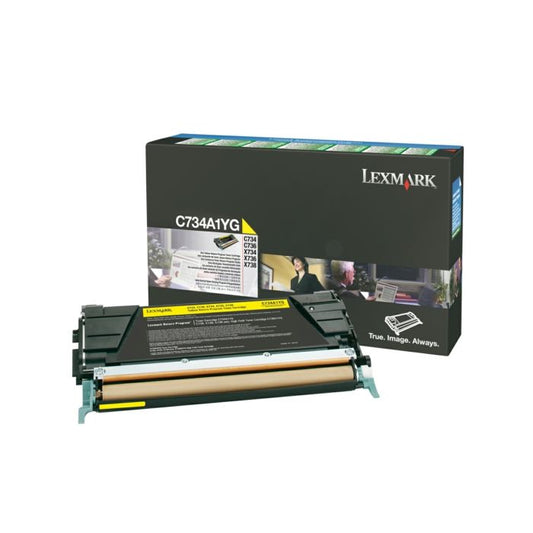 Cartouche Laser de Marque Lexmark C734A1YG Yellow (6000 pages)