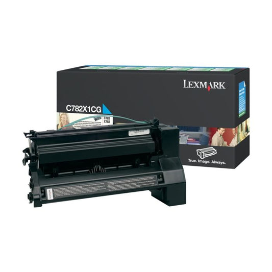 Cartouche Laser Compatible Lexmark C782X1CG Cyan (Capacité ultra) 15000 pages (à  5%)