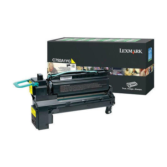 Cartouche Laser de Marque Lexmark C792A1YG Jaune (6 000 pages)