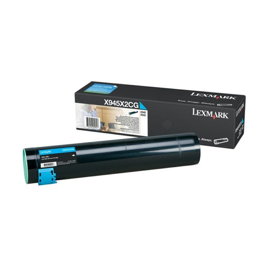 Cartouche Laser de Marque Lexmark X945X2CG Cyan  Haute Capacité (22 000 pages)