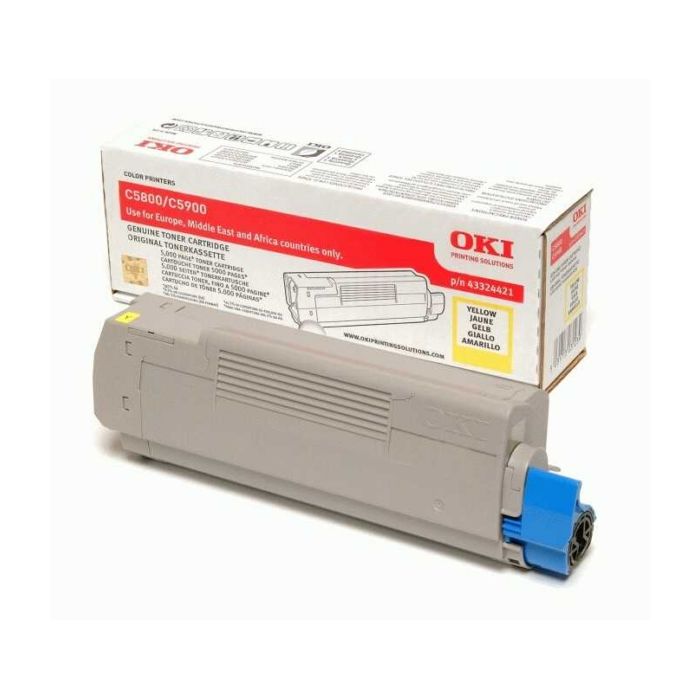 Cartouche Laser de Marque OKI 43324421 Jaune (5000pages)