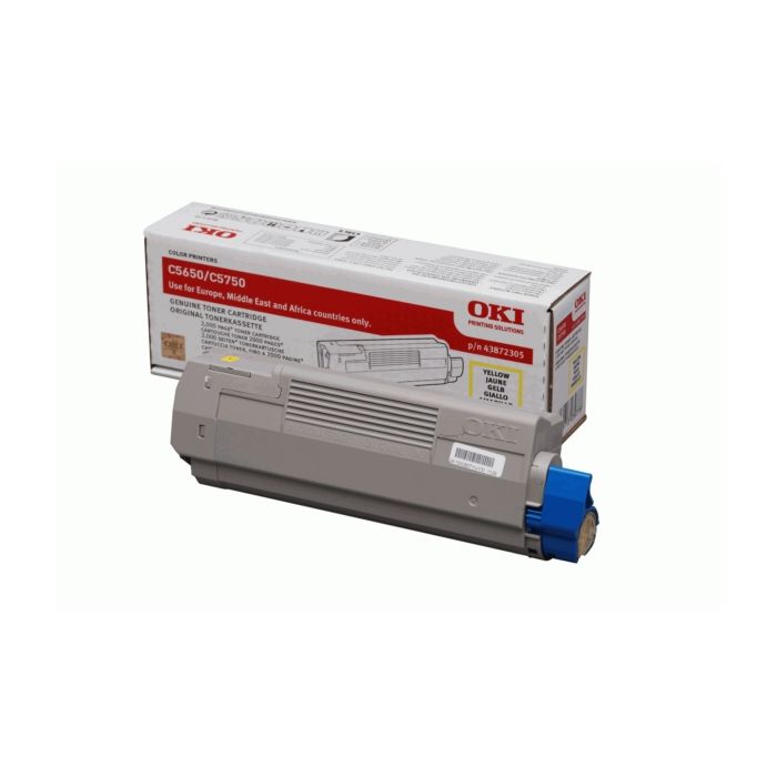 Cartouche Laser de Marque OKI 43872305 Jaune (2000pages)