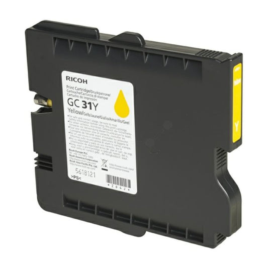 Cartouche Jet d'encre Gel de Marque Ricoh Type GC-31Y Jaune (1 750 pages)