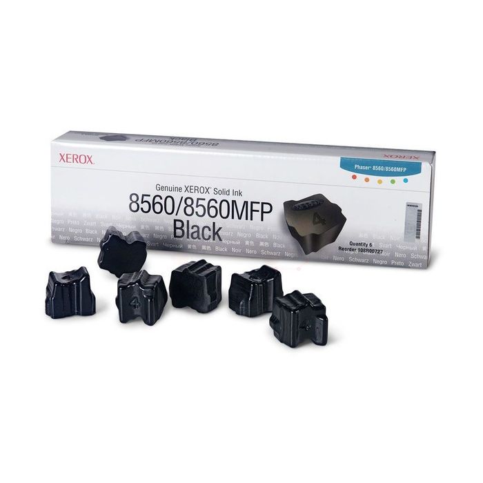 Lot 7 Colorstix Encre solide Compatible XEROX 108R00727 Noir (6000pages)