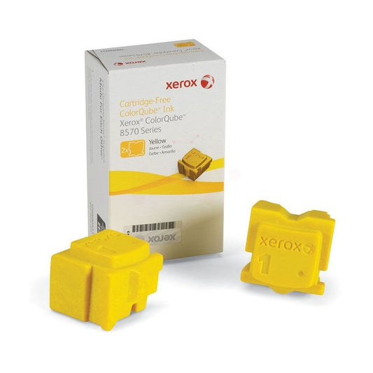 Lot de 2 bâtonnets Cartouches  Compatible d'encre solide XEROX 108R00933 Jaune (4 400 pages)