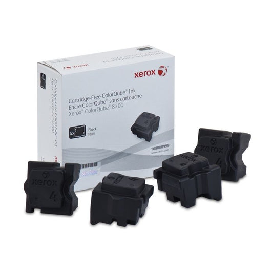 Pack de 4 Cartouches de Marque Xerox 108R00999 Encre Solide BLACK (9 000 pages)