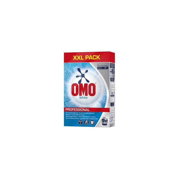 OMO Lessive en poudre Professional White, 140 lavages, 7 kg