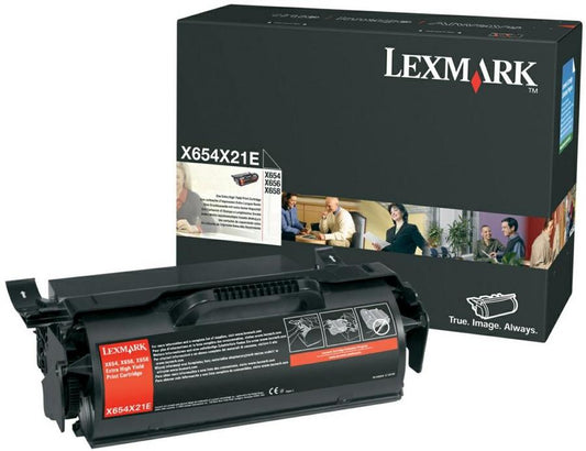 Cartouche Laser de Marque Lexmark X654X21E Noir Trés Haute Capacité (36 000 pages)