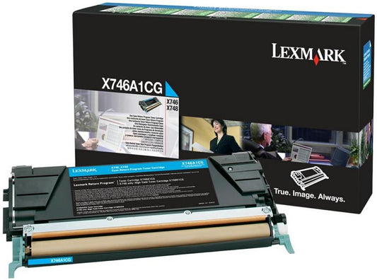 Cartouche Laser de Marque Lexmark X654X21E Cyan (7000 pages)