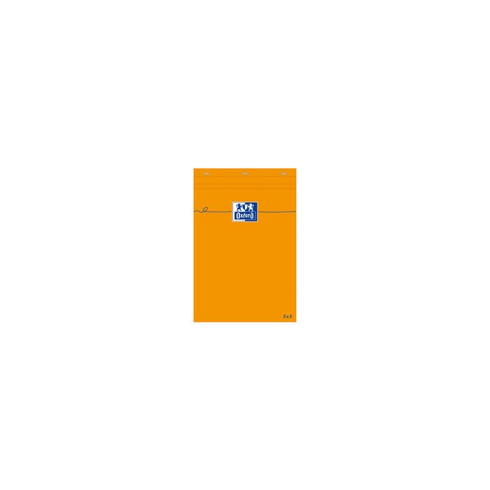 Oxford Bloc-notes, 85 x 120 mm, quadrillé,80 feuilles,orange