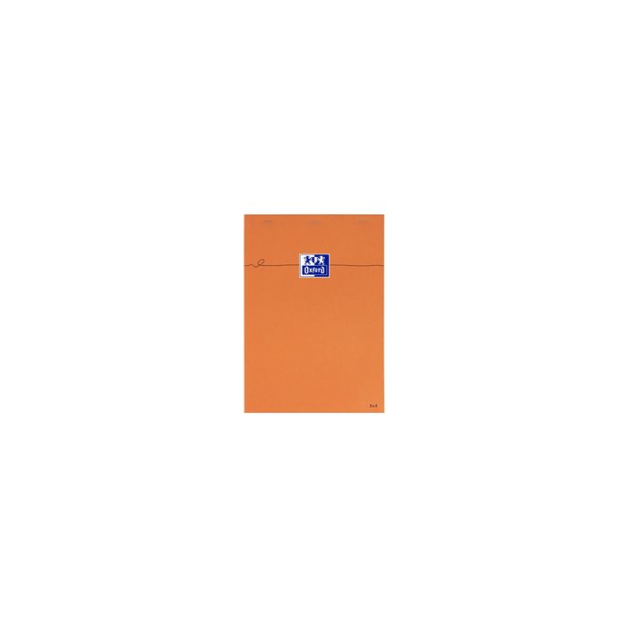 Oxford Bloc-notes, A4, quadrillé, 80 feuilles, orange