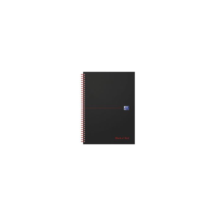 Oxford Cahier à spirale Black n' Red, format A4, quadrillé