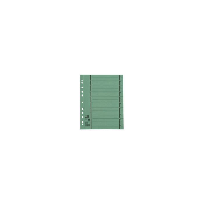 Oxford Intercalaire avec perforation, A4 extra large, vert