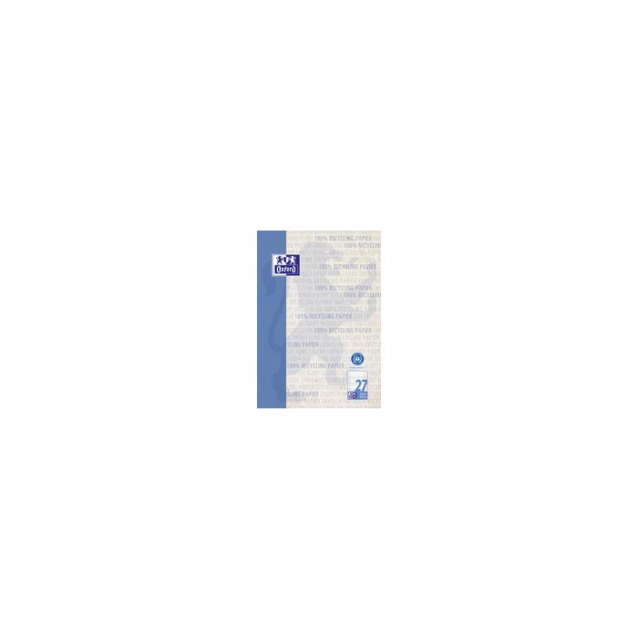 Oxford Schulblock "Recycling", DIN A4, 50 Blatt, Lineatur 27