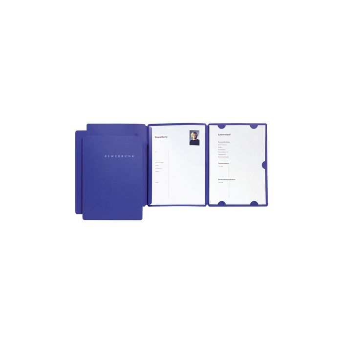 PAGNA Bewerbungsmappe "Select", DIN A4, aus Karton, blau