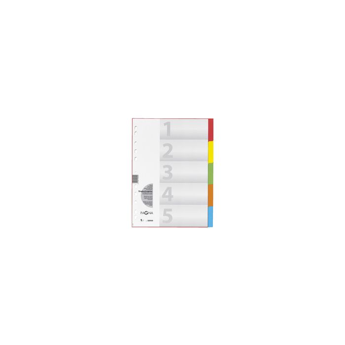 PAGNA Intercalaires en carton, A4, 12 touches, 12 couleurs