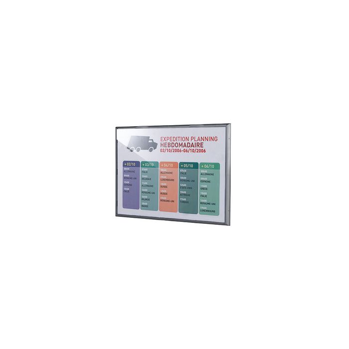 PAPERFLOW Cadre mural Info Display, A3, couleur: gris alu