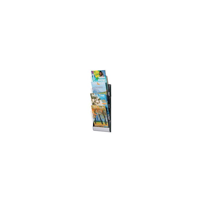 PAPERFLOW Porte-brochures mural Integral, A4, gris alu