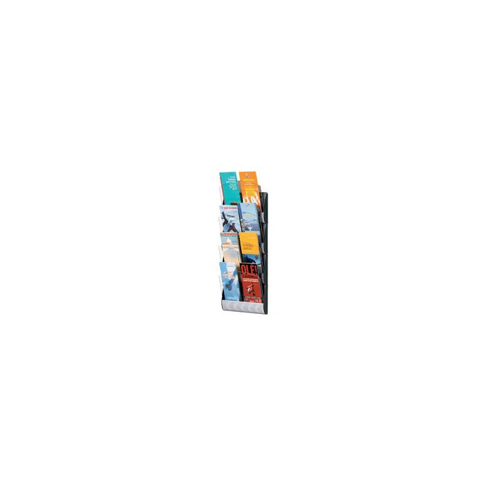 PAPERFLOW Porte-brochures mural Integral, DIN long, gris alu