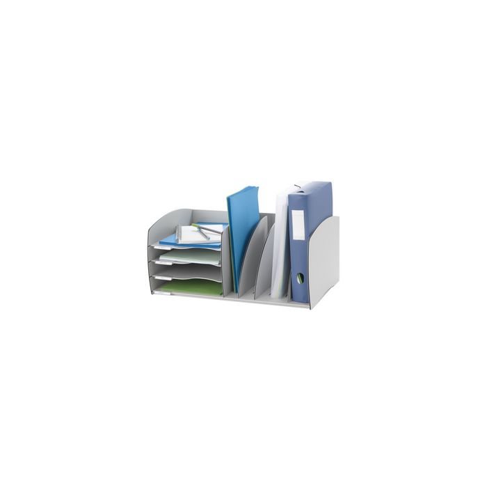 PAPERFLOW Système de rangement S, 4 compartiments, gris