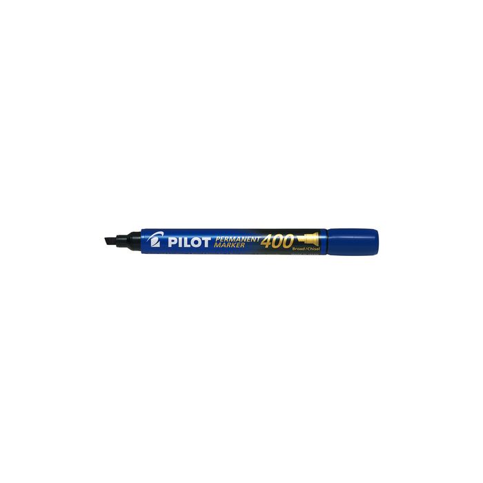PILOT Marqueur permanent 400, pointe biseautée, bleu