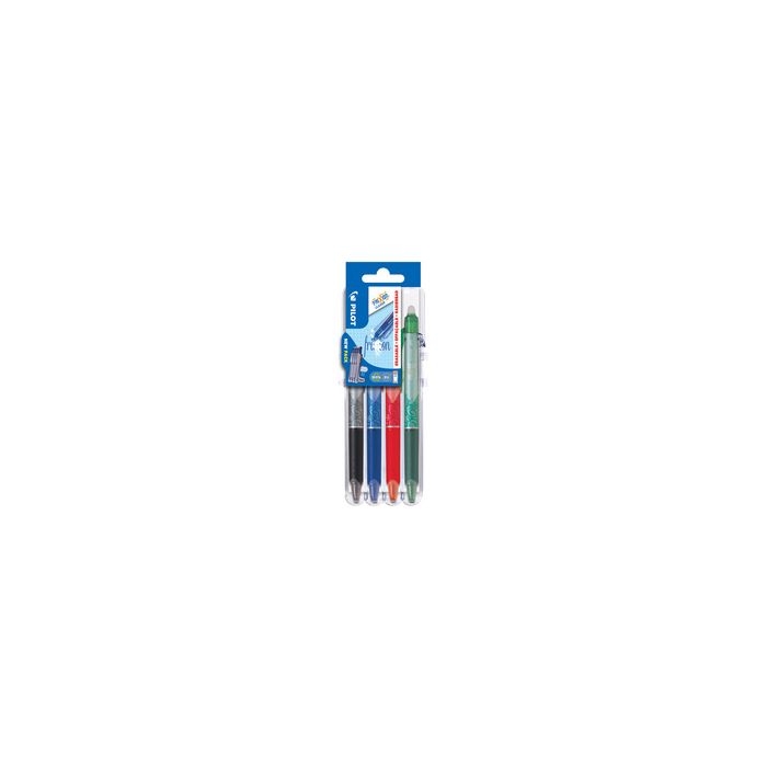 PILOT Stylo roller FRIXION BALL CLICKER 05 Set2Go, étui de 4