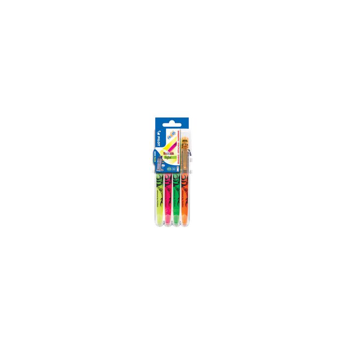 PILOT Surligneur FRIXION light Set2Go, étui de 4