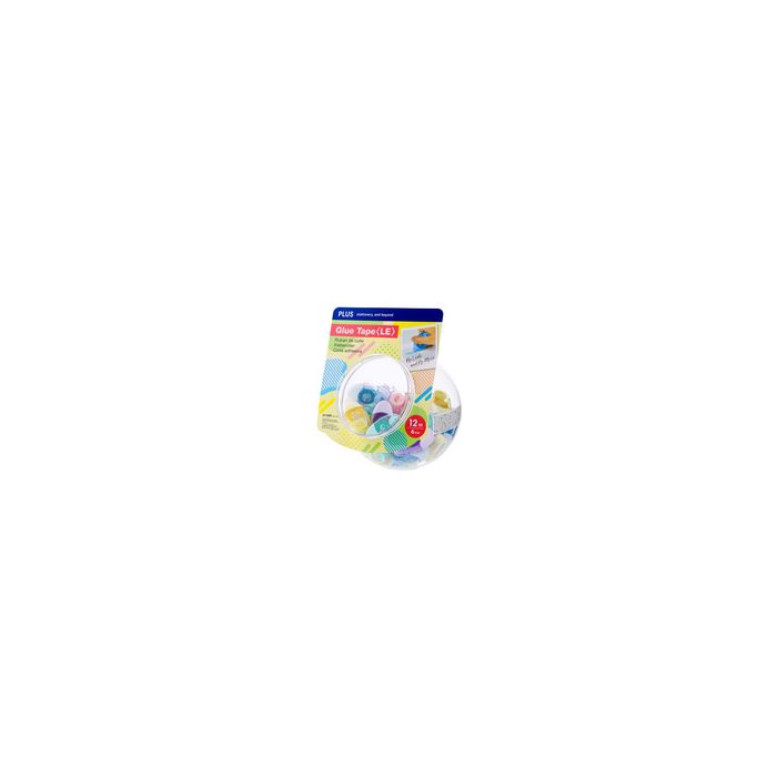 PLUS JAPAN Mini-roller de colle "LE", 6mm x 12m, dans bocal