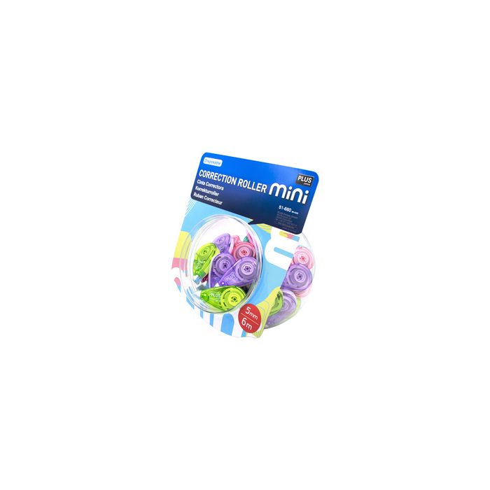 PLUS JAPAN Roller correcteur Mini Pastel Candy Jar, 5 mm x6m