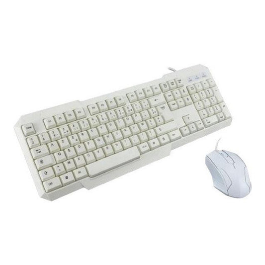 Pack 2en1 (Clavier/Souris) MCL Samar ACK-2012/B (Blanc)
