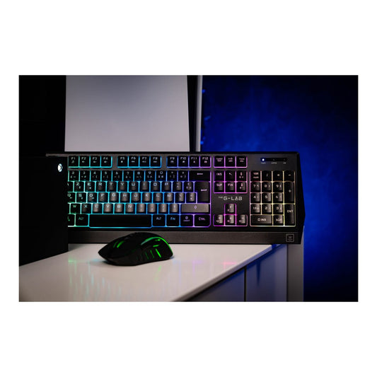 Pack 2en1 (Clavier/Souris) sans fil The G-Lab Combo Tungsten (Noir)