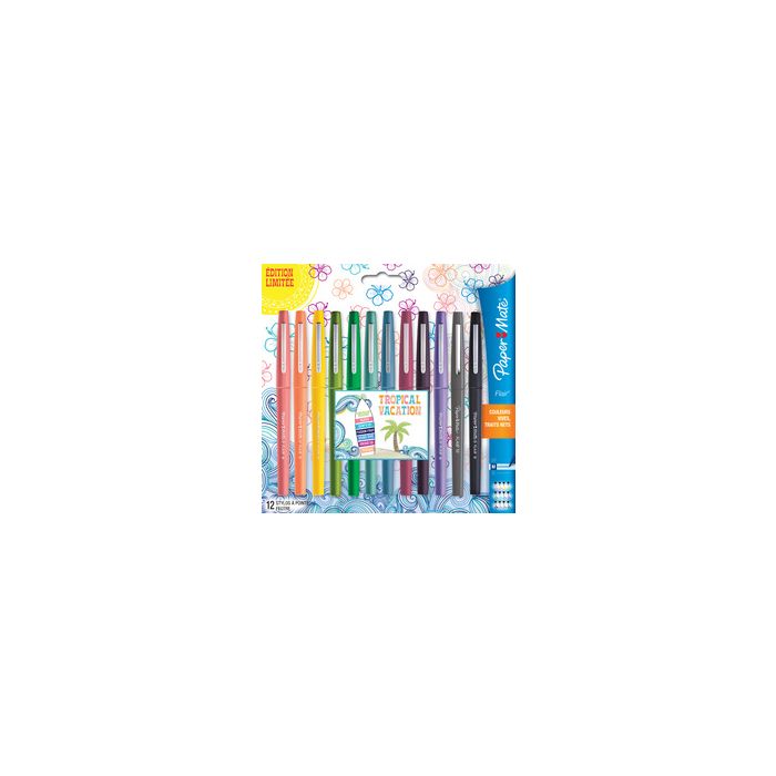 Paper:Mate Stylo feutre Flair TROPICAL VACATION, étui de 12