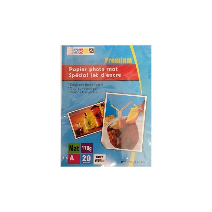 Papiers photo MAT - A6 - 20 feuilles - 170g
