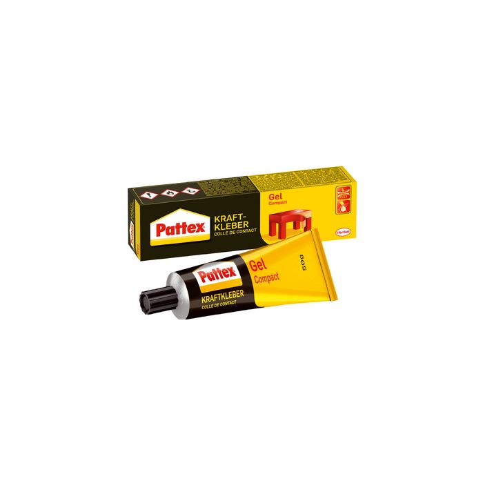 Pattex Colle de contact Compact Gel, avec solvant, tube de