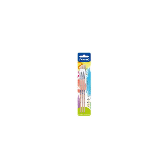 Pelikan Kit de pinceau brosse 613 F, 10 pièces, assorti