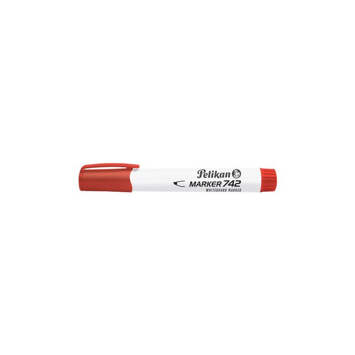 Pelikan Marqueur à tableau blanc 742, pointe biseautée,rouge