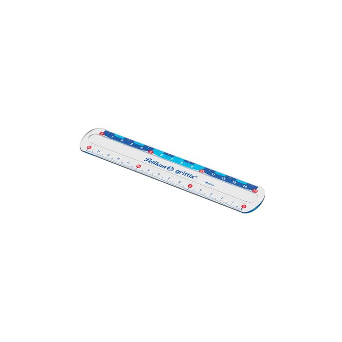 Pelikan Règle griffix, 150 mm, transparent / bleu