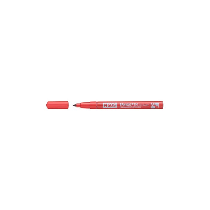 Pentel Marqueur permanent N50S, pointe ogive fine, rouge