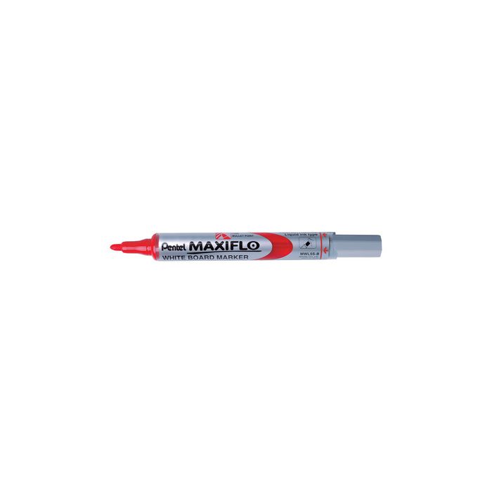 Pentel Marqueur pour tableau blanc MAXIFLO MWL5S, rouge