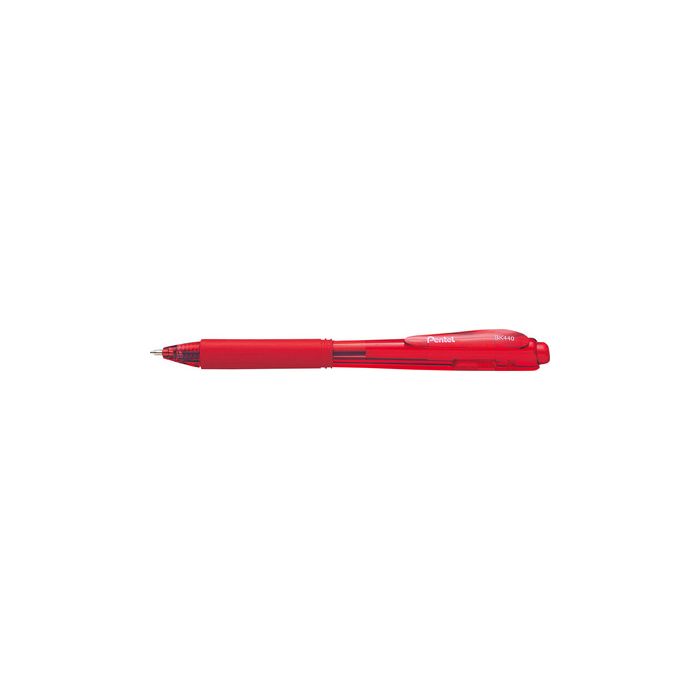 Pentel Stylo à bille rétractable BK440, rouge