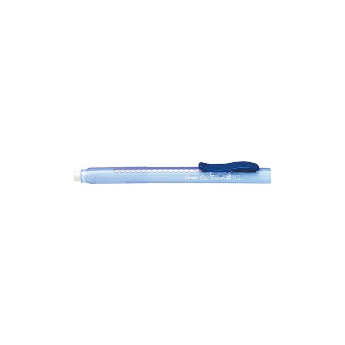 Pentel Stylo-gomme ClicEraser2 ZE11T, bleu-transparent