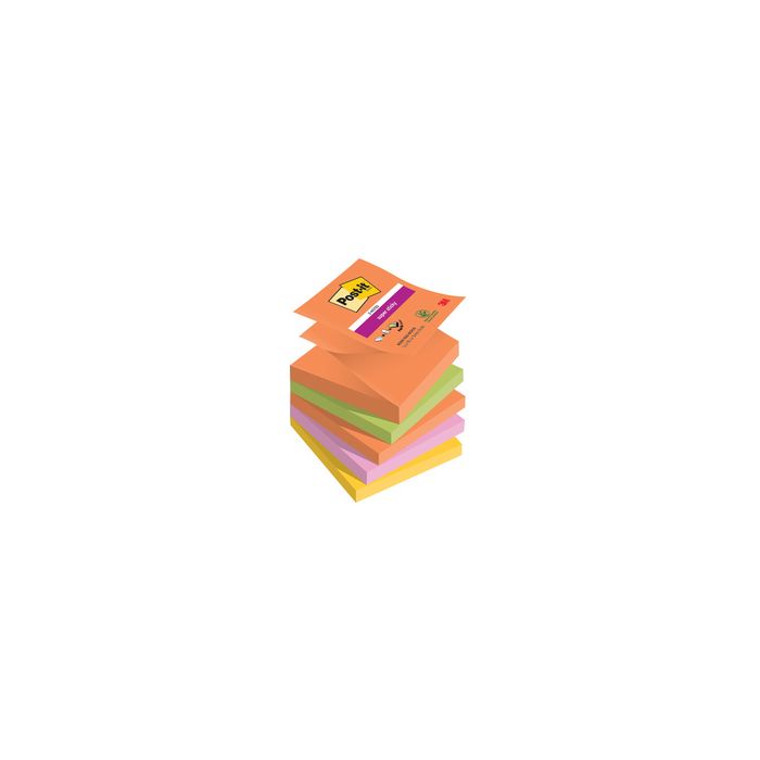 Post-it Bloc-note adhésif super sticky z-notes, 76 x 76 mm