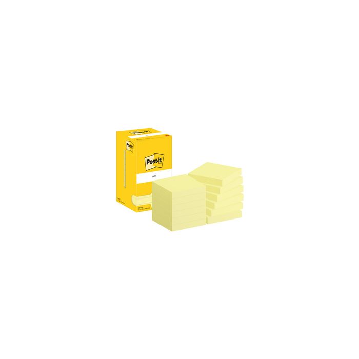 Post-it Bloc-note adhésif, 102 x 76 mm, jaune