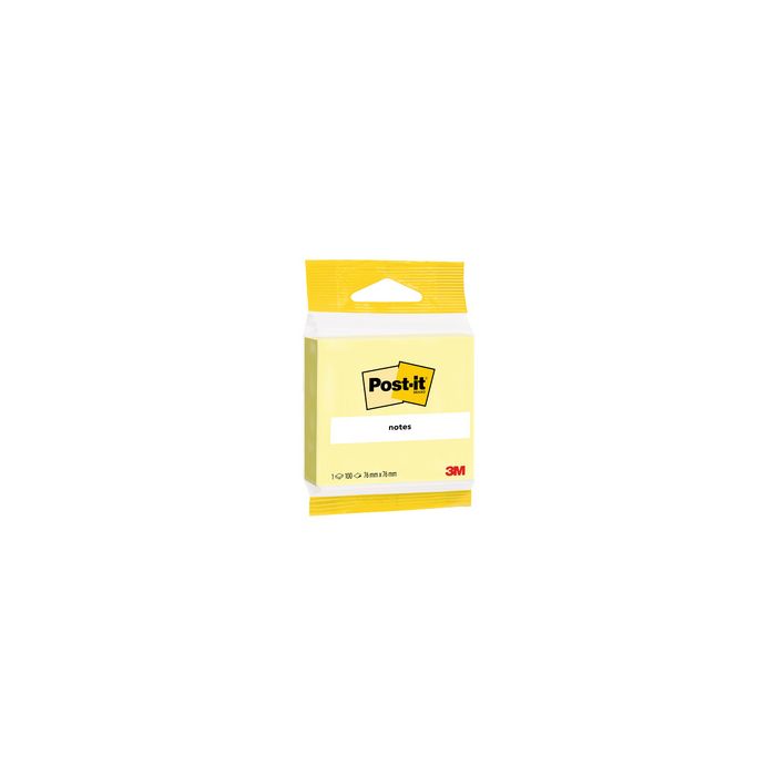 Post-it Bloc-note adhésif, 76 x 76 mm, jaune, blister