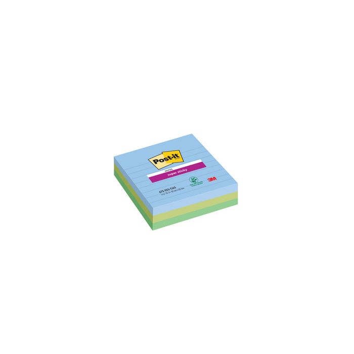 Post-it Bloc-note super sticky notes, 101 x 101 mm, ligné